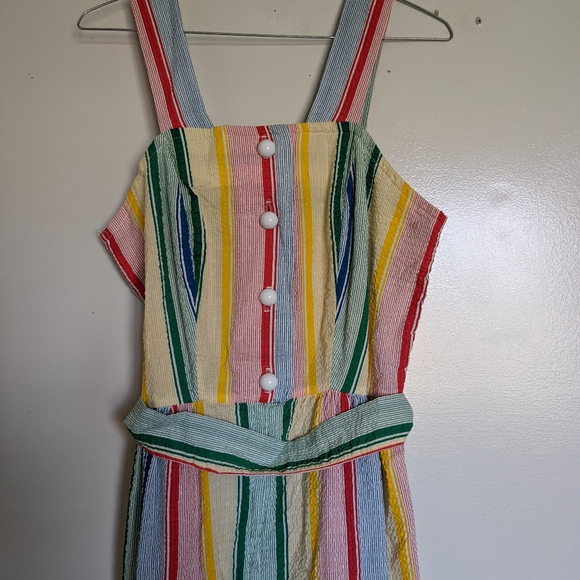 1970s rainbow maxi dress - Picture 4 of 4